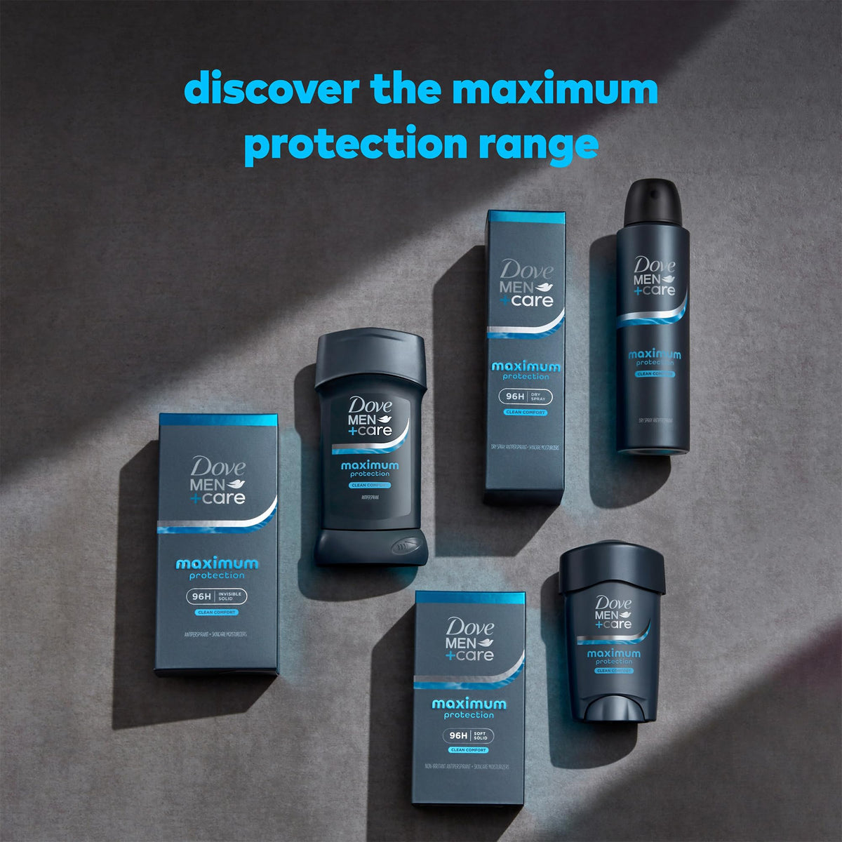 Dove Men+Care scent notes visual suggesting fresh clean comfort aroma
