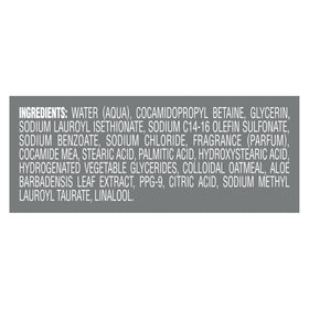 DOVE MEN + CARE bottle label highlighting recycled plastic packaging