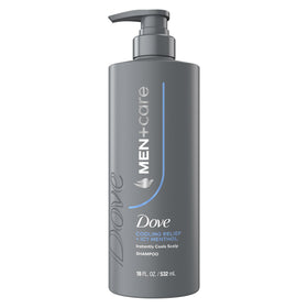 Dove Men+Care front bottle image showing product and cooling benefit