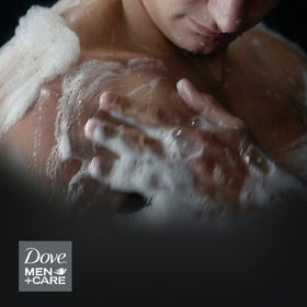 DOVE MEN + CARE bar in shower lifestyle scene demonstrating refreshing, invigorating use