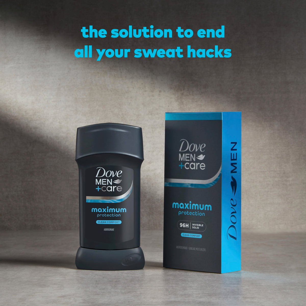 DOVE MEN + CARE stick next to keys for travel-ready, pocket-friendly protection