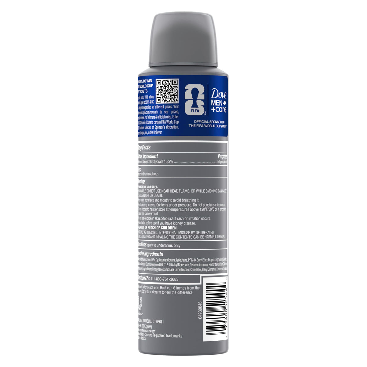 DOVE MEN + CARE spray nozzle closeup demonstrating easy, precise application