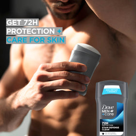 Dove Men+Care label details close-up showing ingredients and cruelty-free benefit