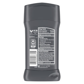 DOVE MEN + CARE antiperspirant stick angled with cap off showing product form and application ease
