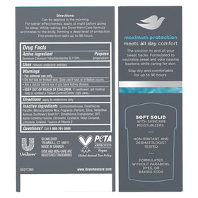 Dove Men+Care close-up of stick texture demonstrating smooth glide