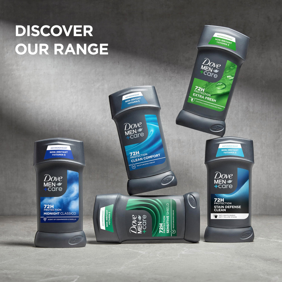 DOVE MEN + CARE stick inside gym bag illustrating portable protection and post-workout use
