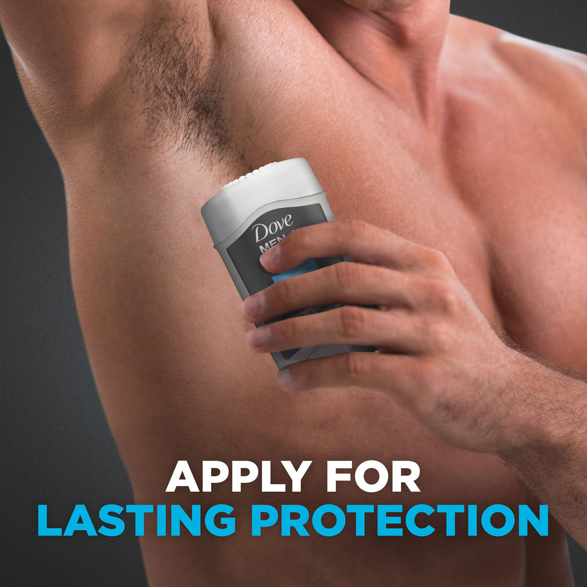 Dove Men+Care stick beside toiletries signaling gym and daily convenience