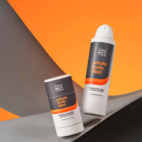 Dove Men+Care stick inside gym bag portraying travel-ready deodorant convenience