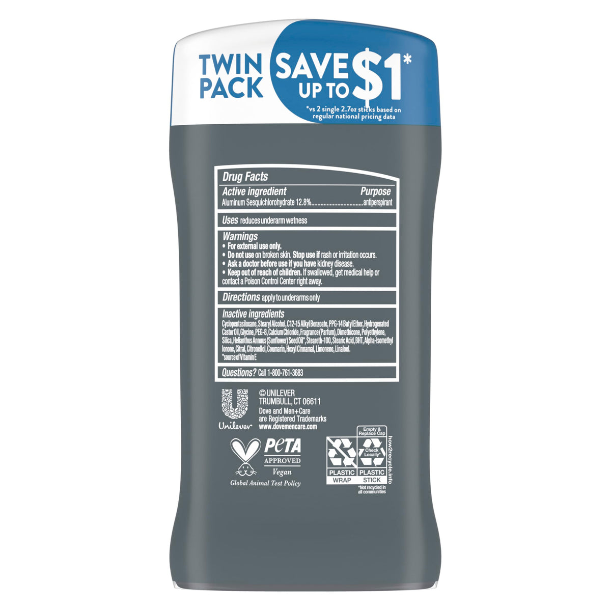 Dove Men+Care stick twist mechanism demonstrating easy use