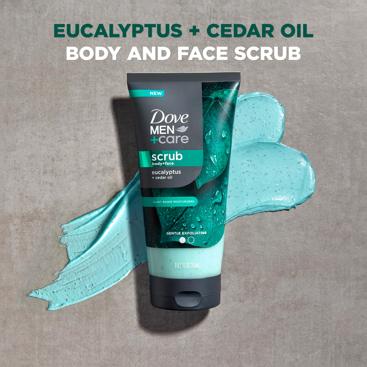 DOVE MEN + CARE close-up of scrub texture for effective exfoliation
