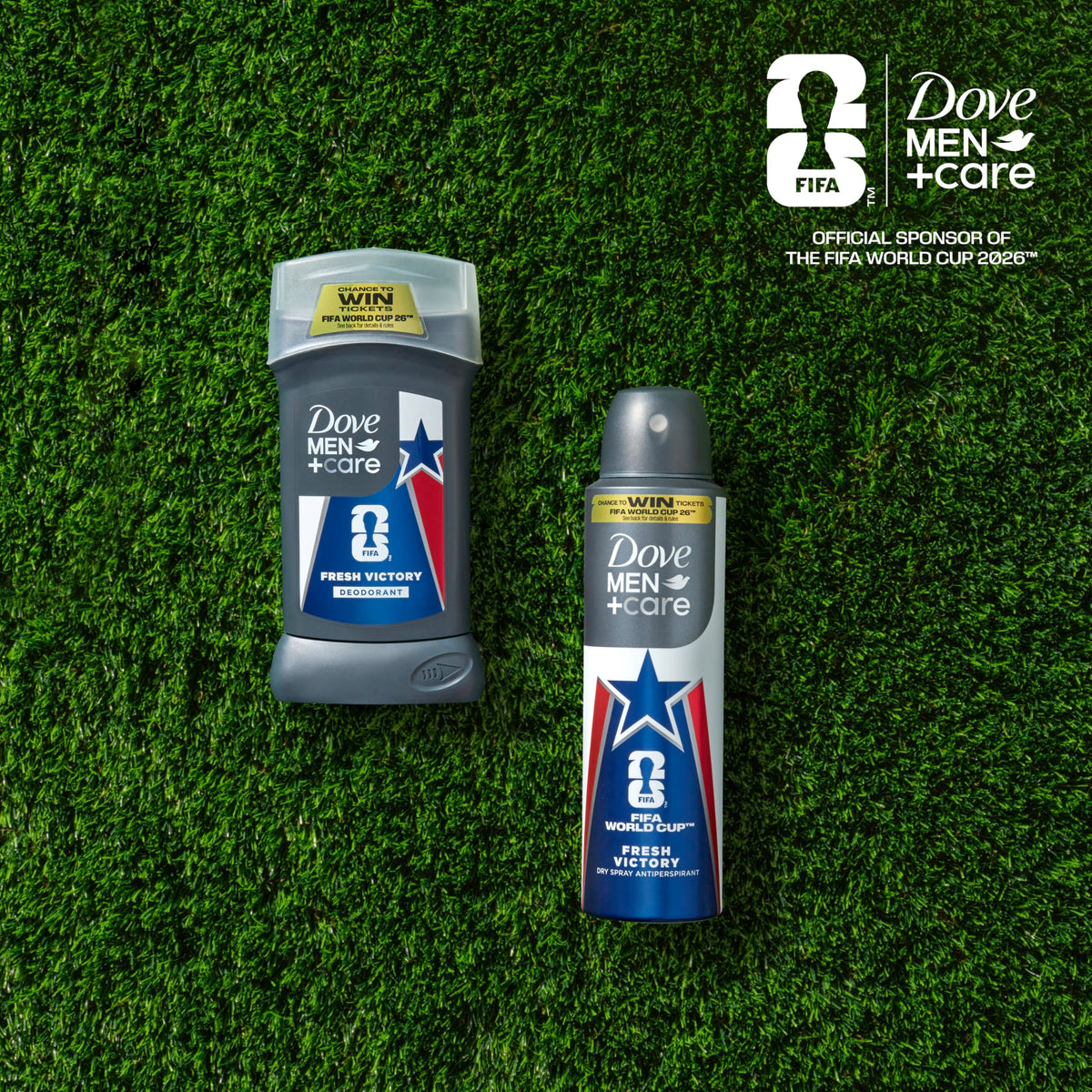 Dove Men+Care dry finish on skin demonstrating non‑sticky comfort