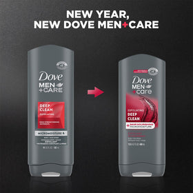 Dove Men+Care texture close-up showing exfoliating beads for clearer skin