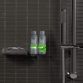 Dove Men+Care texture view with MicroMoisture droplets illustrating hydrated skin benefit