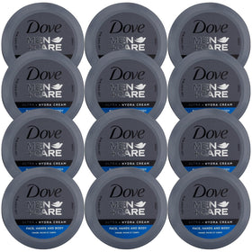 Dove Men+Care front jar showing compact size and convenient design