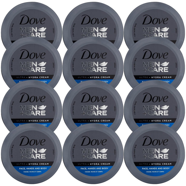 Dove Men+Care front jar showing compact size and convenient design
