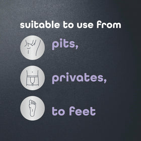 DOVE MEN + CARE spray being applied to foot demonstrating odor protection for feet