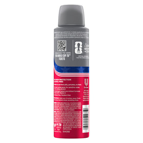 DOVE MEN + CARE closeup of aerosol nozzle highlighting easy, even spray application