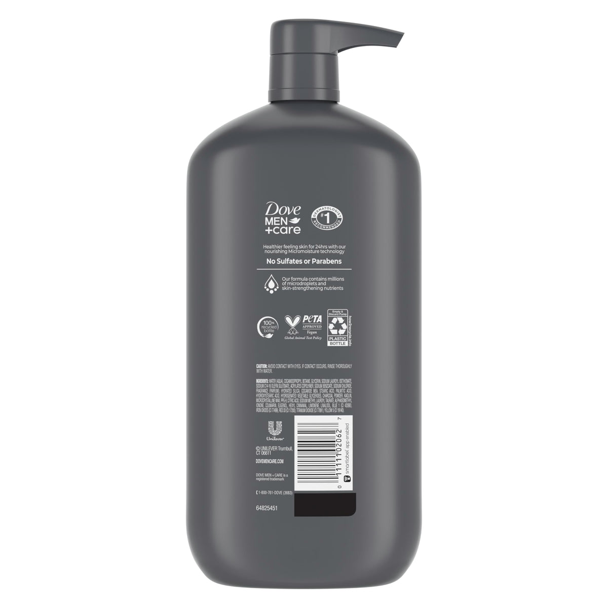 DOVE MEN + CARE pump dispensing lather for easy application benefit