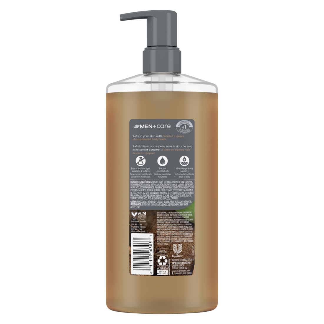 DOVE MEN + CARE pump top dispensing easy-use amount and convenience