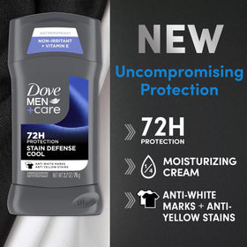 Dove Men+Care pack beside common toiletry items showing compact travel-friendly size