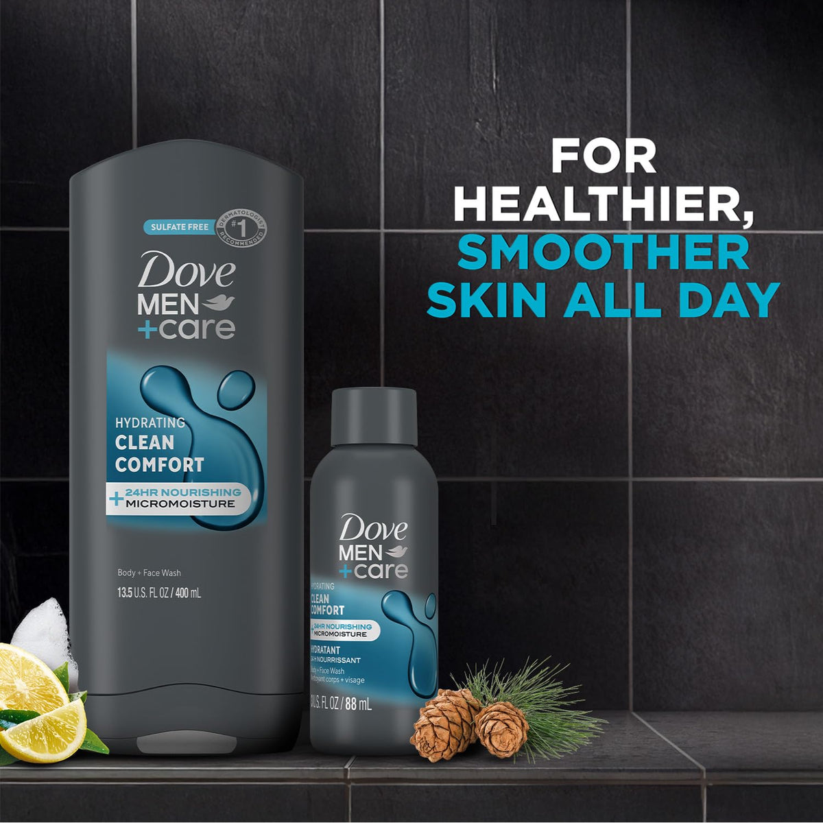 Dove Men+Care creamy foam texture demonstrating gentle lather