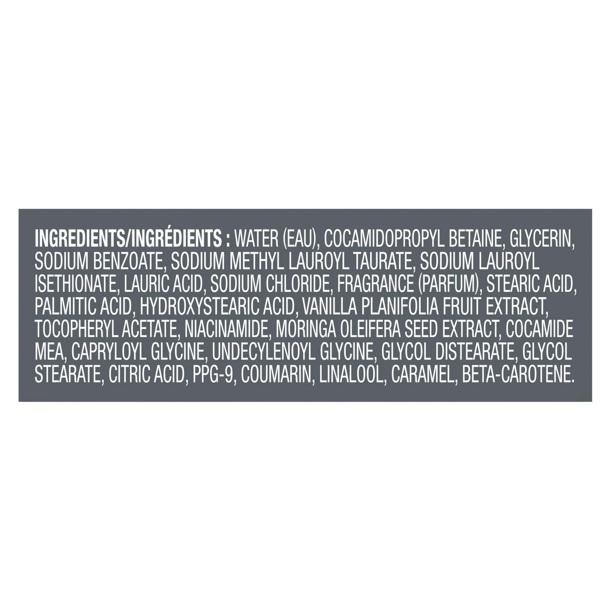 Dove Men+Care label highlighting 100% recycled plastic packaging and eco benefit