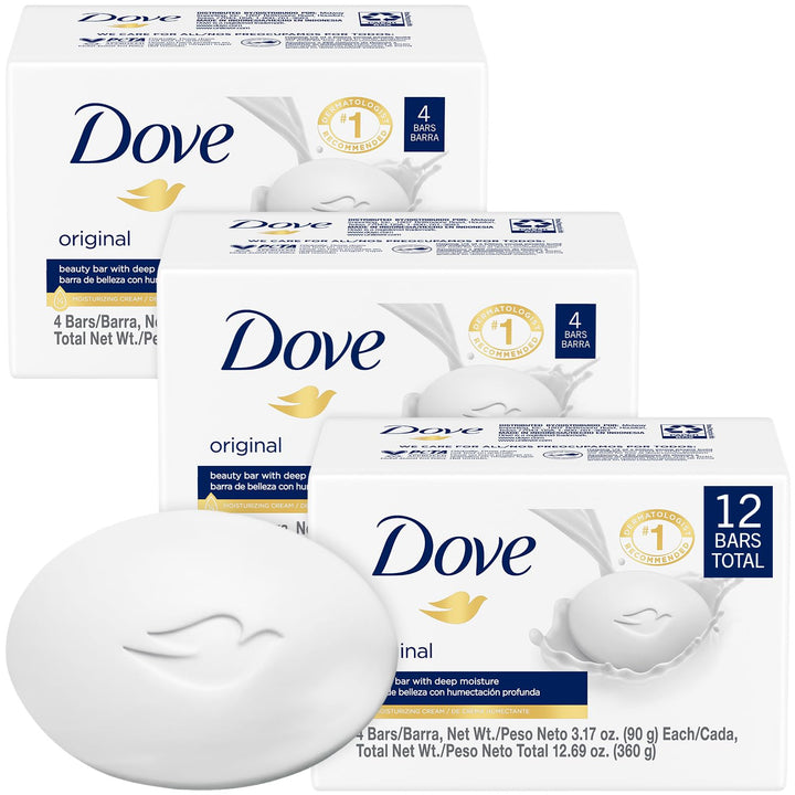 Dove original bar front packaging showing brand and moisturizing benefit
