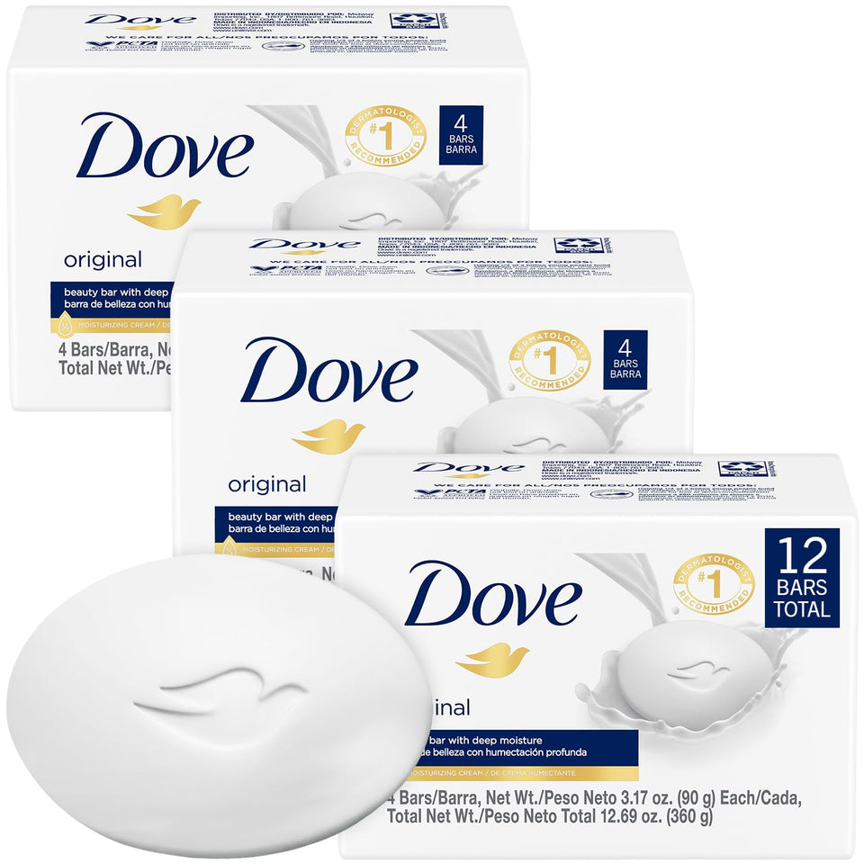 Dove original bar front packaging showing brand and moisturizing benefit