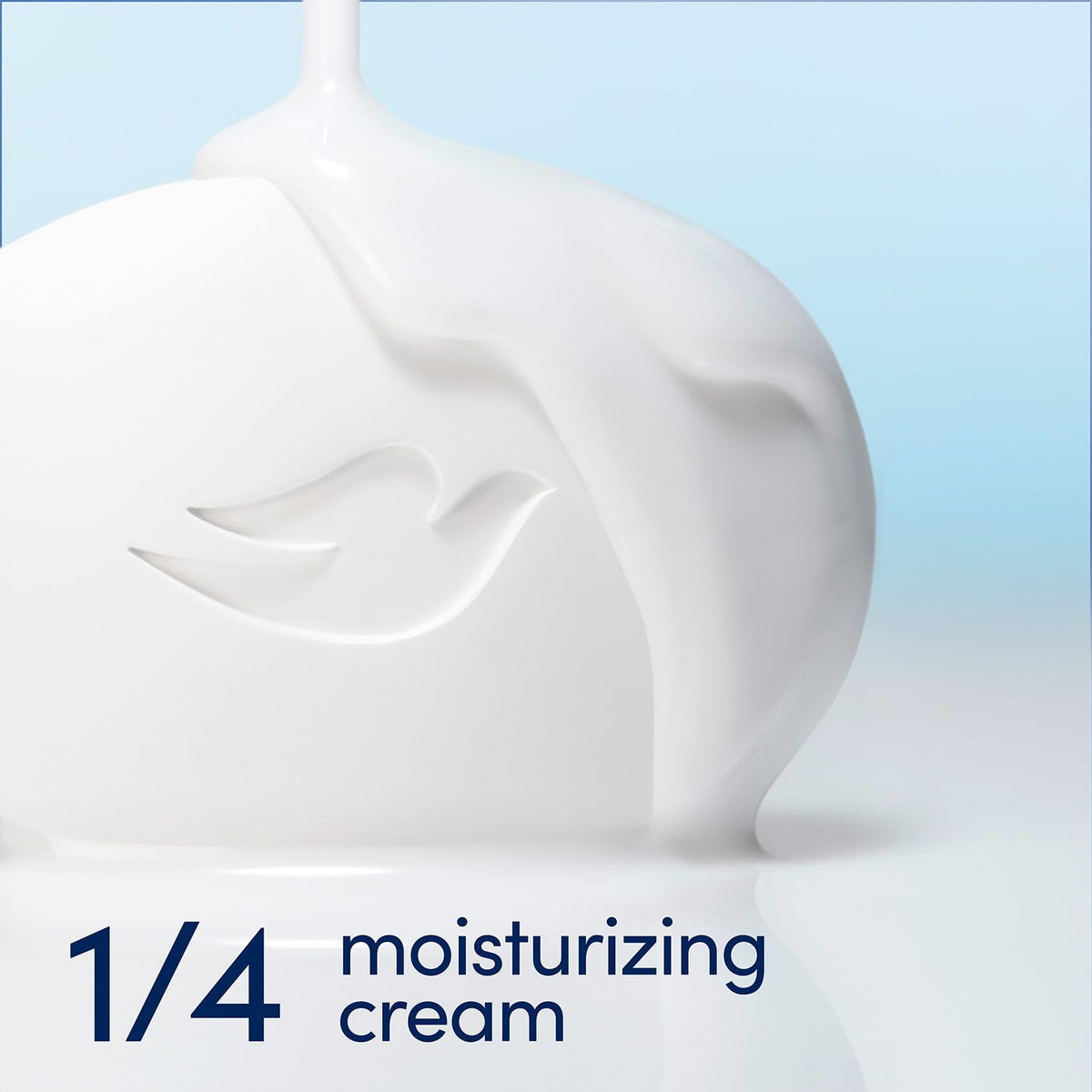 Dove opened pack showing four bars for value and convenience benefit