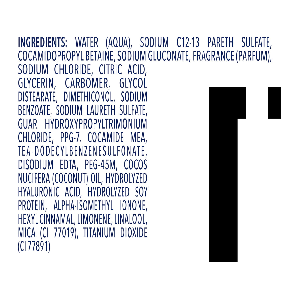 Dove packaging label closeup showing ingredients and usage guidance