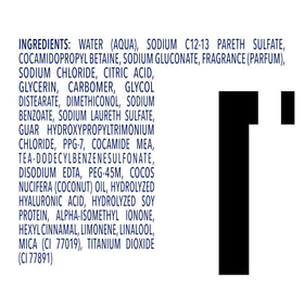 Dove packaging label closeup showing ingredients and usage guidance