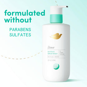 Dove two bottles in a shower scene with steam, daily routine benefit