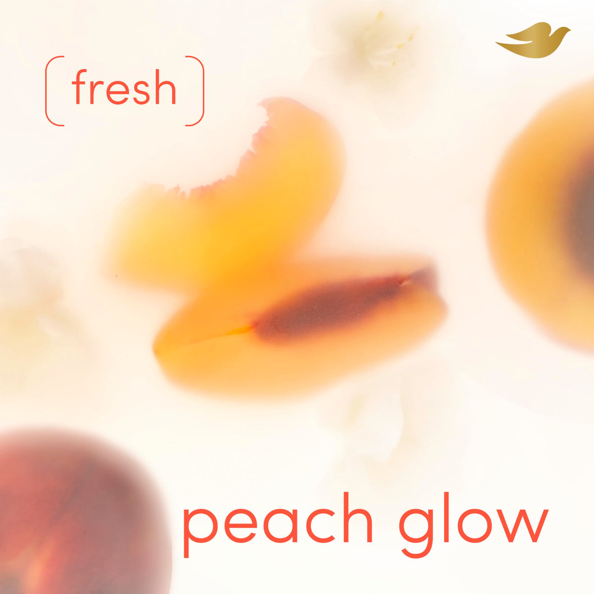 Dove Peach Glow being applied underarm demonstrating gentle, non-stinging benefit