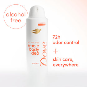 Dove Peach Glow fine mist texture close-up for lightweight hydration benefit