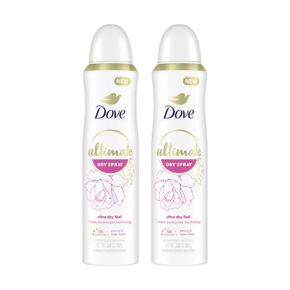 Dove front packaging showing peony and rose water scent, promises lasting protection