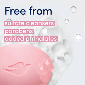 Dove Pink Rosa ingredients label detail highlighting moisturizing cream claim