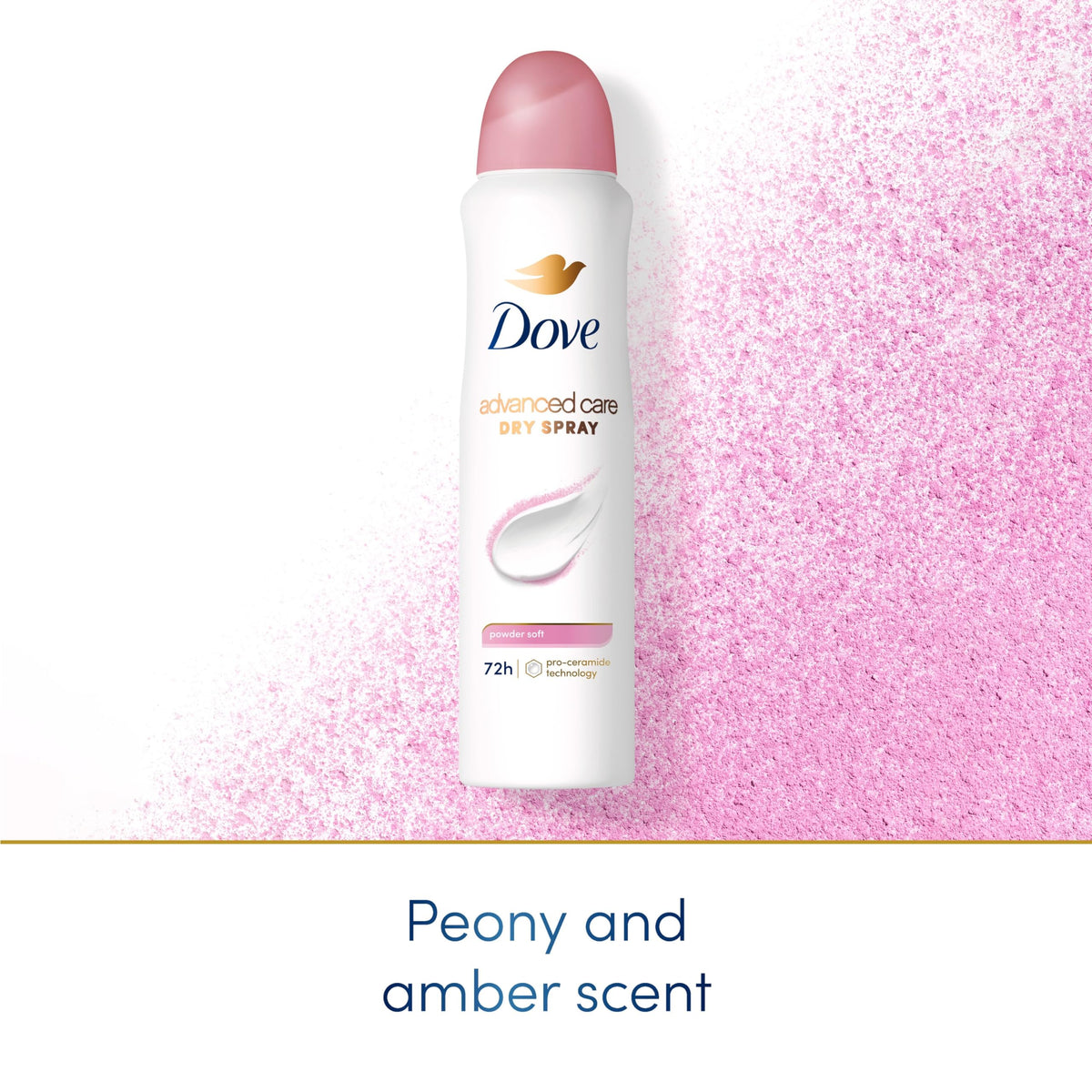 Three Dove Powder Soft cans displayed as the 3-count pack
