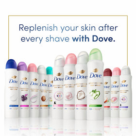 Dove can close-up highlighting recyclable symbol and responsible packaging