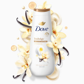 Dove pump dispensed into hand demonstrating easy use and gentle cleanse benefit