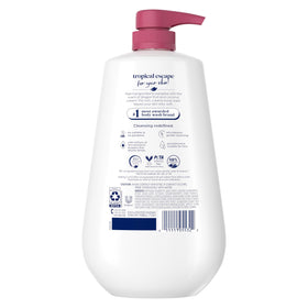 Dove pump dispenser close-up highlighting MicroMoisture technology benefit