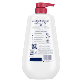 Dove pump dispenser closeup for easy use and controlled product dispense