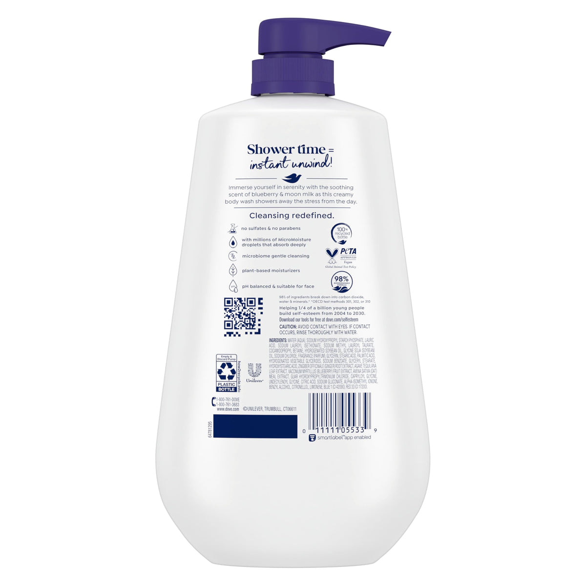 Dove pump dispenser detail for easy, mess-free product use