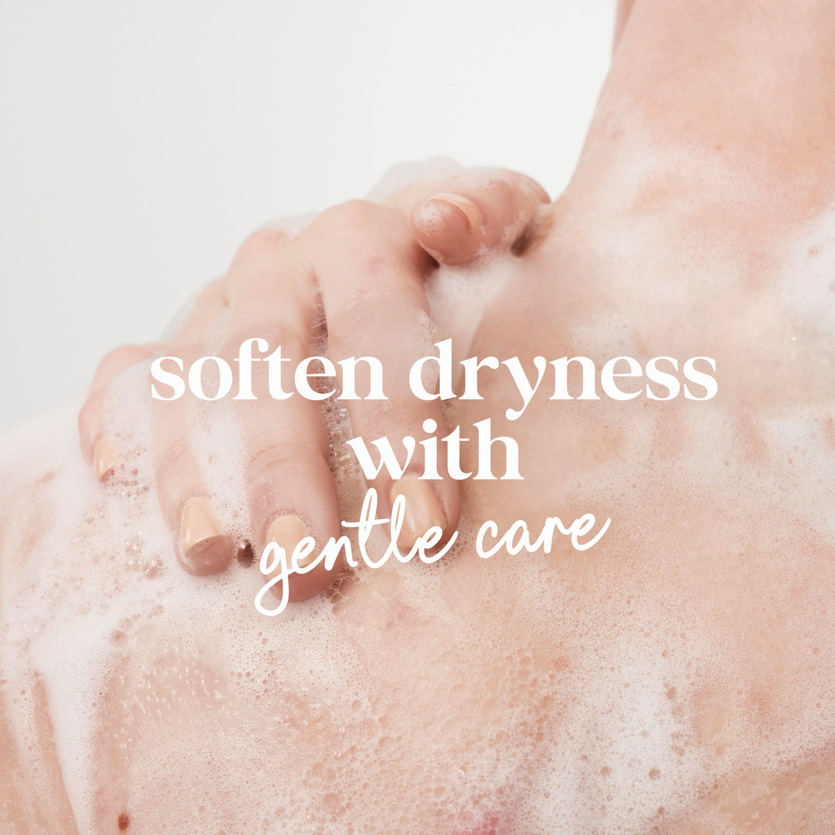 Dove pump in hand demonstrating easy use and gentle cleansing benefit