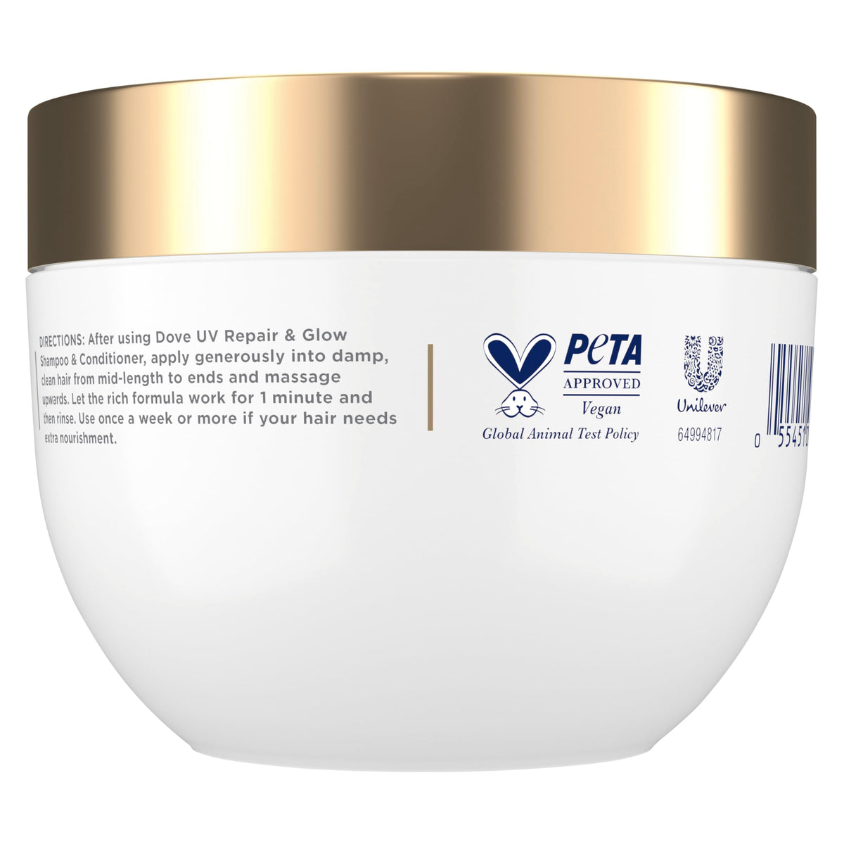 Dove melting lumi-beads texture close-up illustrates fast absorption benefit