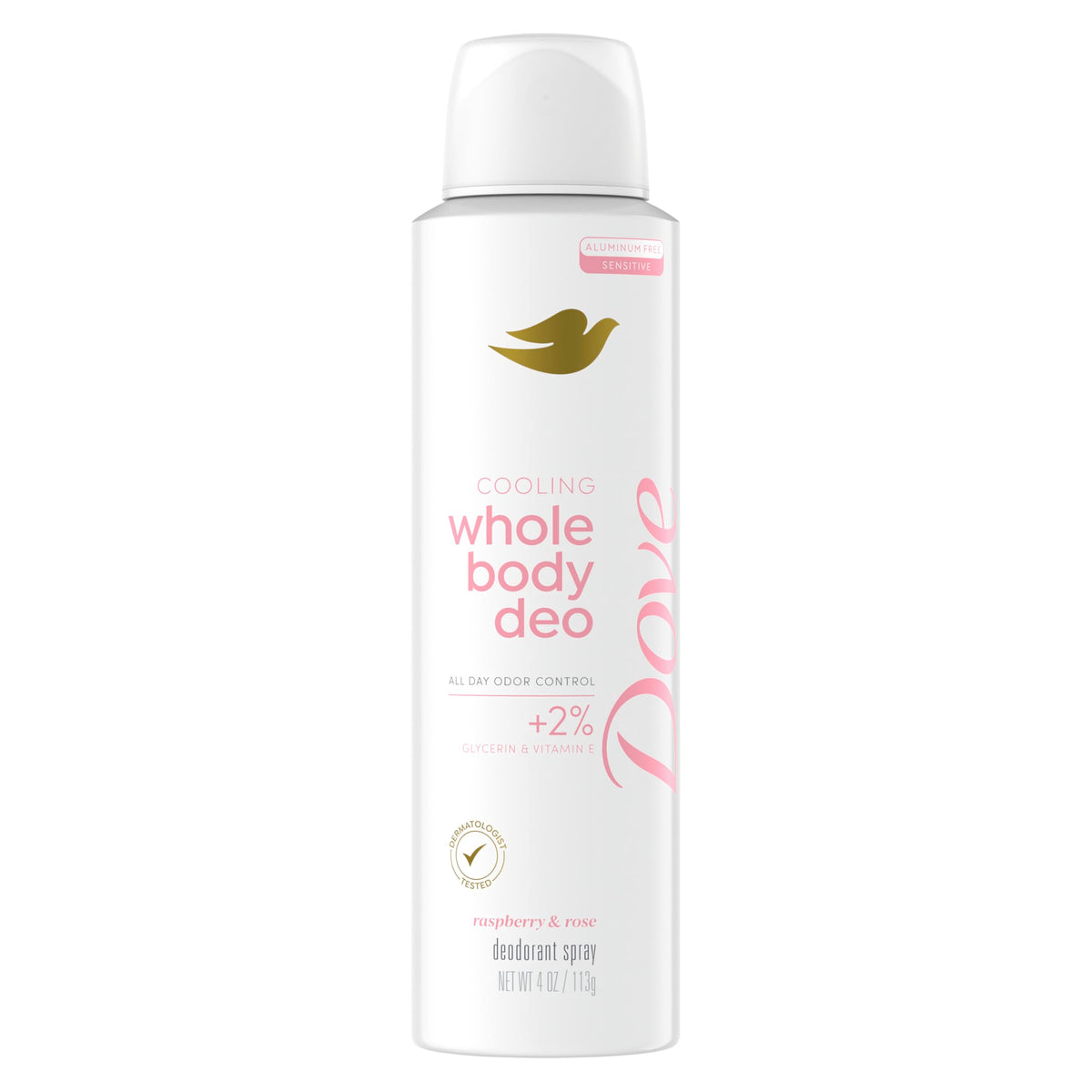 Dove Raspberry & Rose front packaging showing clean design and product name