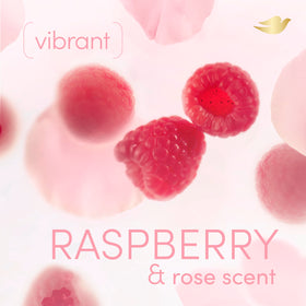 Dove Raspberry & Rose fine spray cloud illustrating invisible, fast-drying finish