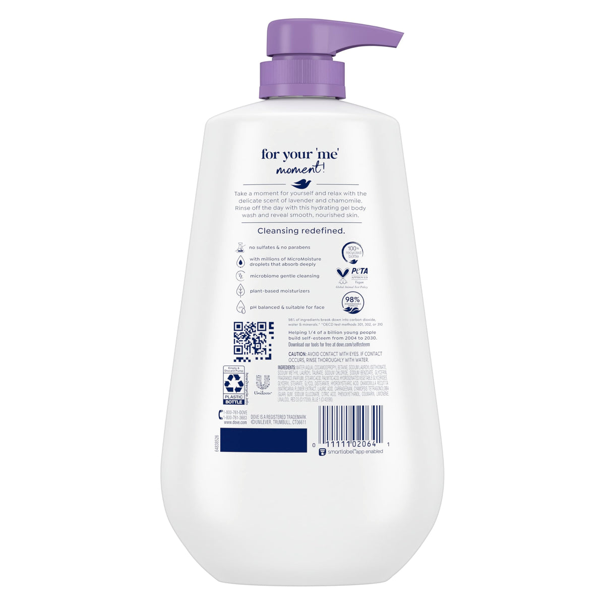 Dove pump close-up for easy dispensing and convenient use