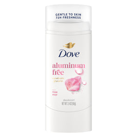 Dove Rose Mist front packaging showing branding and scent for calming freshness
