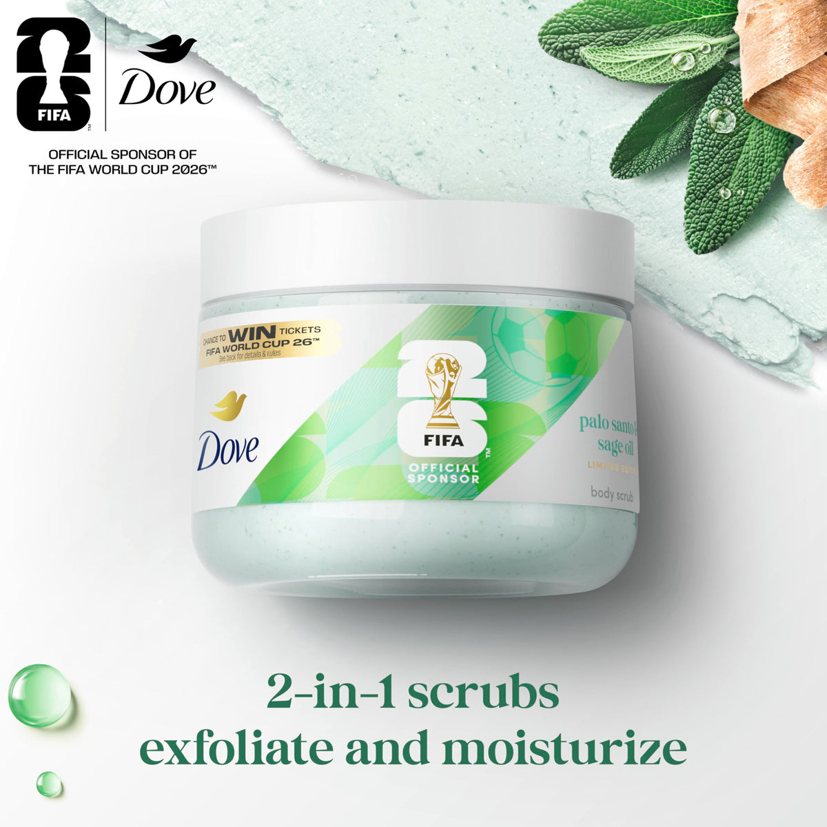 Dove jar recycled label detail highlighting 100% recycled packaging and eco benefit