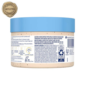Dove scrub applied to palm in shower showing smooth spread and ease